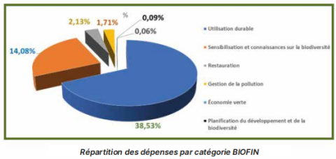Répartition des dépenses par catégorie BIOFIN